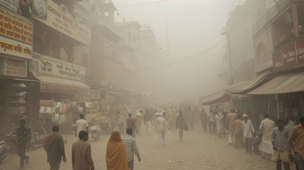 High AQI levels over urban city indicating poor AQI air quality – trendswithyou.com